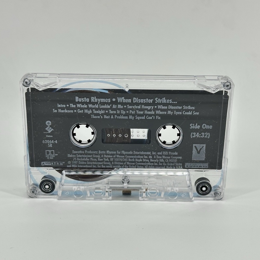 Busta Rhymes When Disaster Strikes Cassette Tape East Coast Rap 1997 Elektra